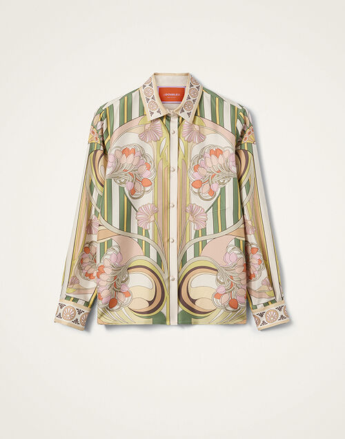 La DoubleJ Boy Shirt Tulip Plac&eacute;e Pale Pink SHI0040SIL006TUL07PI02