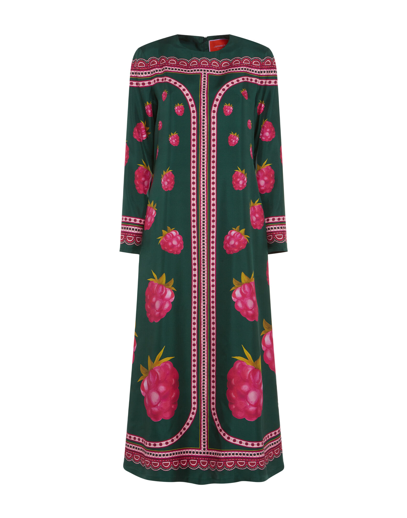 La DoubleJ Long Sleeve Swing Dress Lampone Plac&eacute;e Emerald DRE0231SIL006FMB06GR04