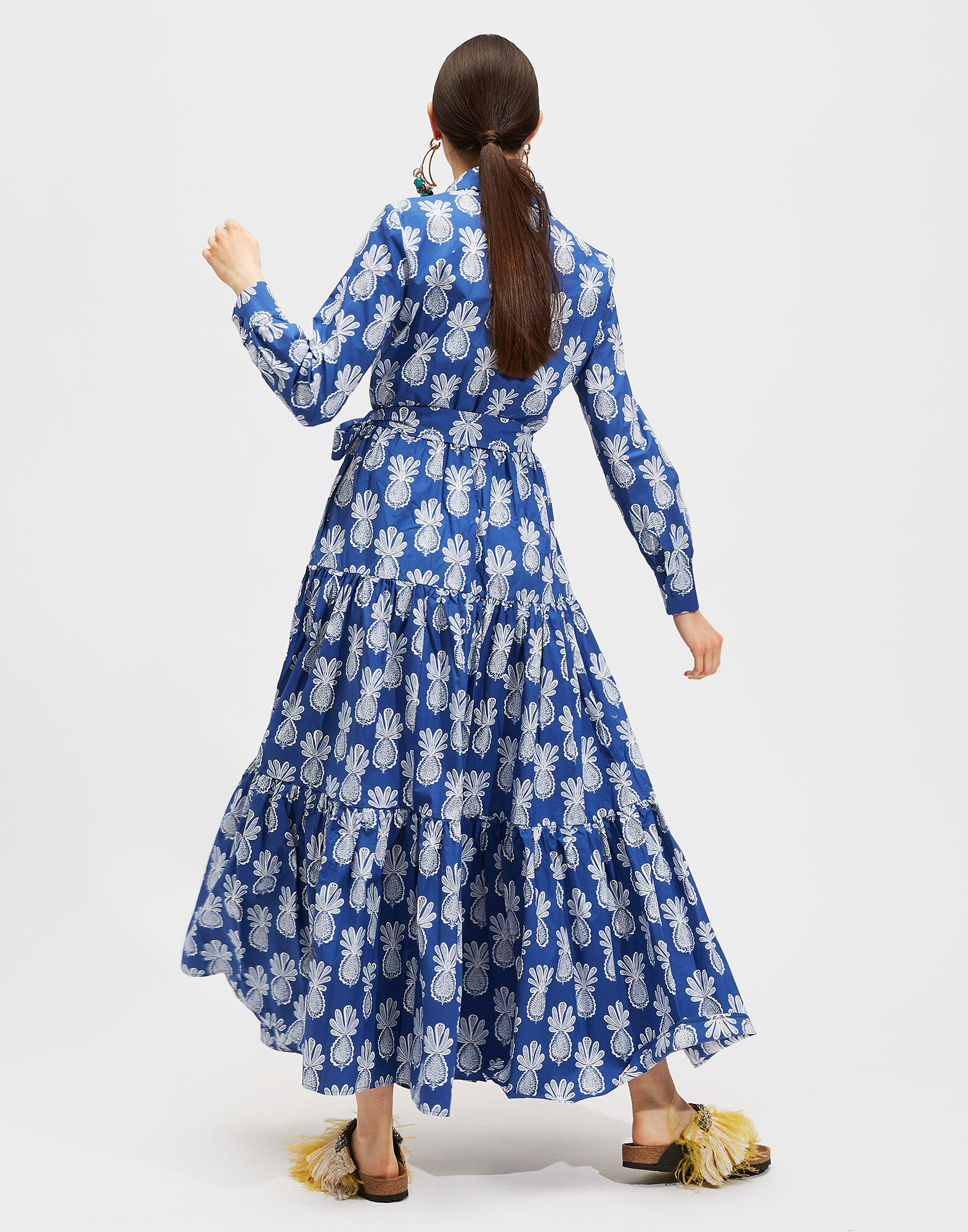 LaDoubleJ Bellini Dress Pineapple Blu DRE0016COT001PNP0004