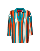 La DoubleJ Bay Polo Shirt Multicolor Rosso PUL0119KNI076VA154RE01