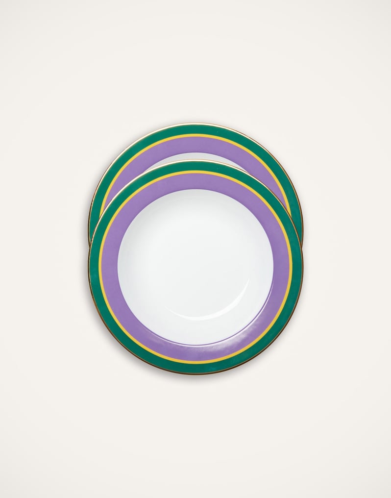 La DoubleJ Soup Plates Set Of 2 La DoubleJ Soup Plates Set Of 2 Rainbow Violet SOU0002CER001RAI07PU01