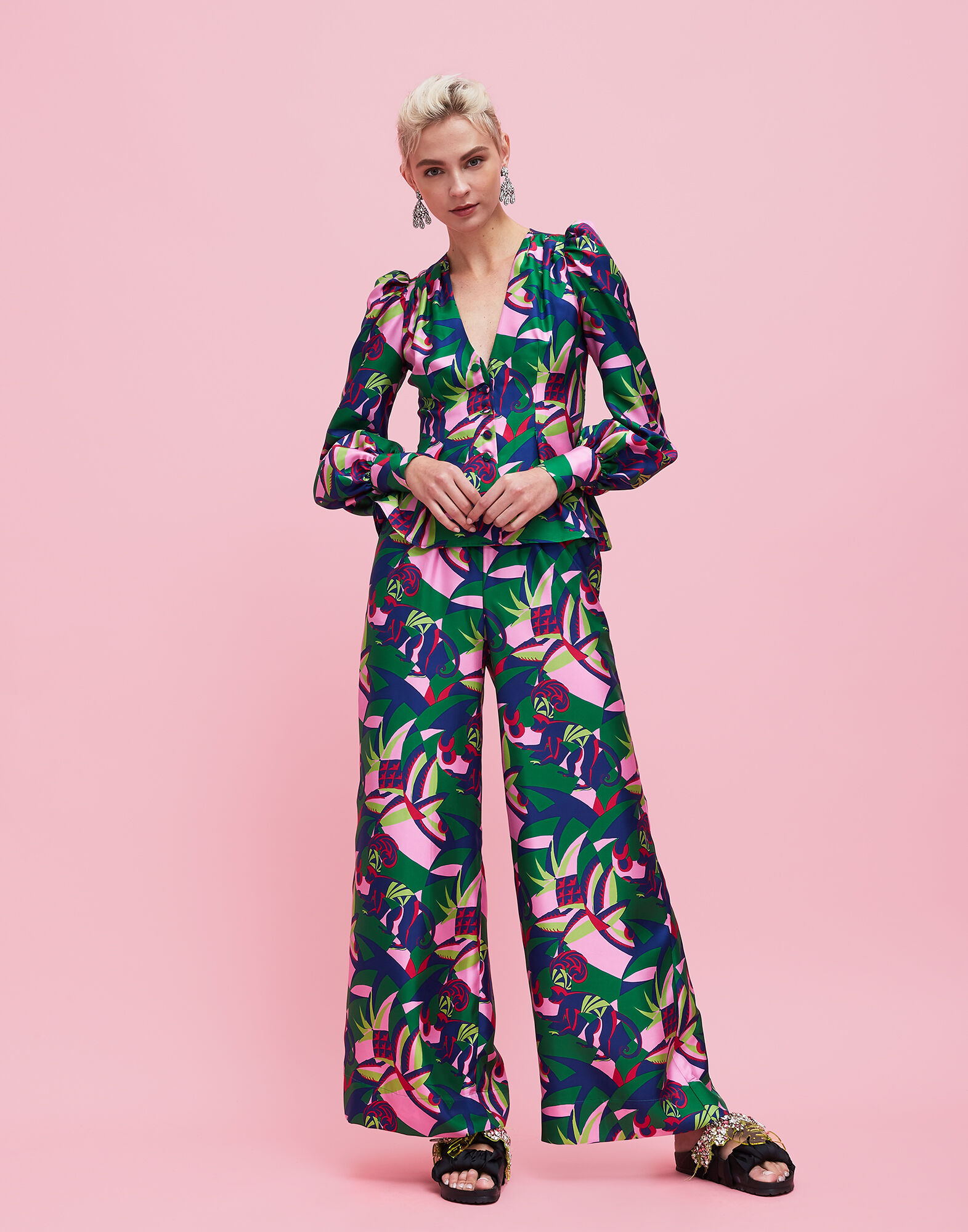 LaDoubleJ Palazzo Pants Tom Tom Blu TRO0003SIL001TOM0002