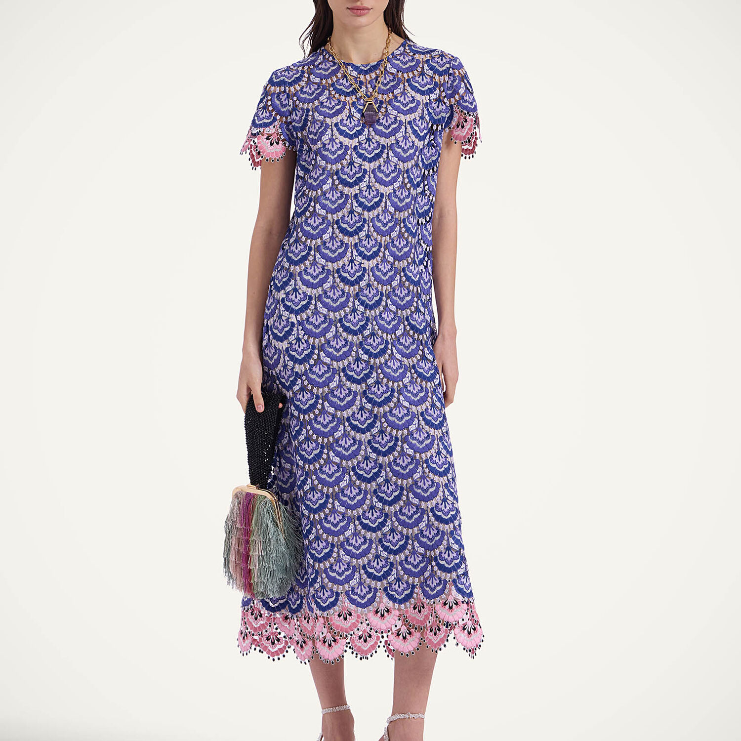 La Doublej Super Swing Dress In In Bloom Blue