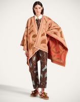 La DoubleJ Soul Poncho La DoubleJ Soul Poncho Montecarlo Placée Camel SCA0059WOL025MTC04BR01