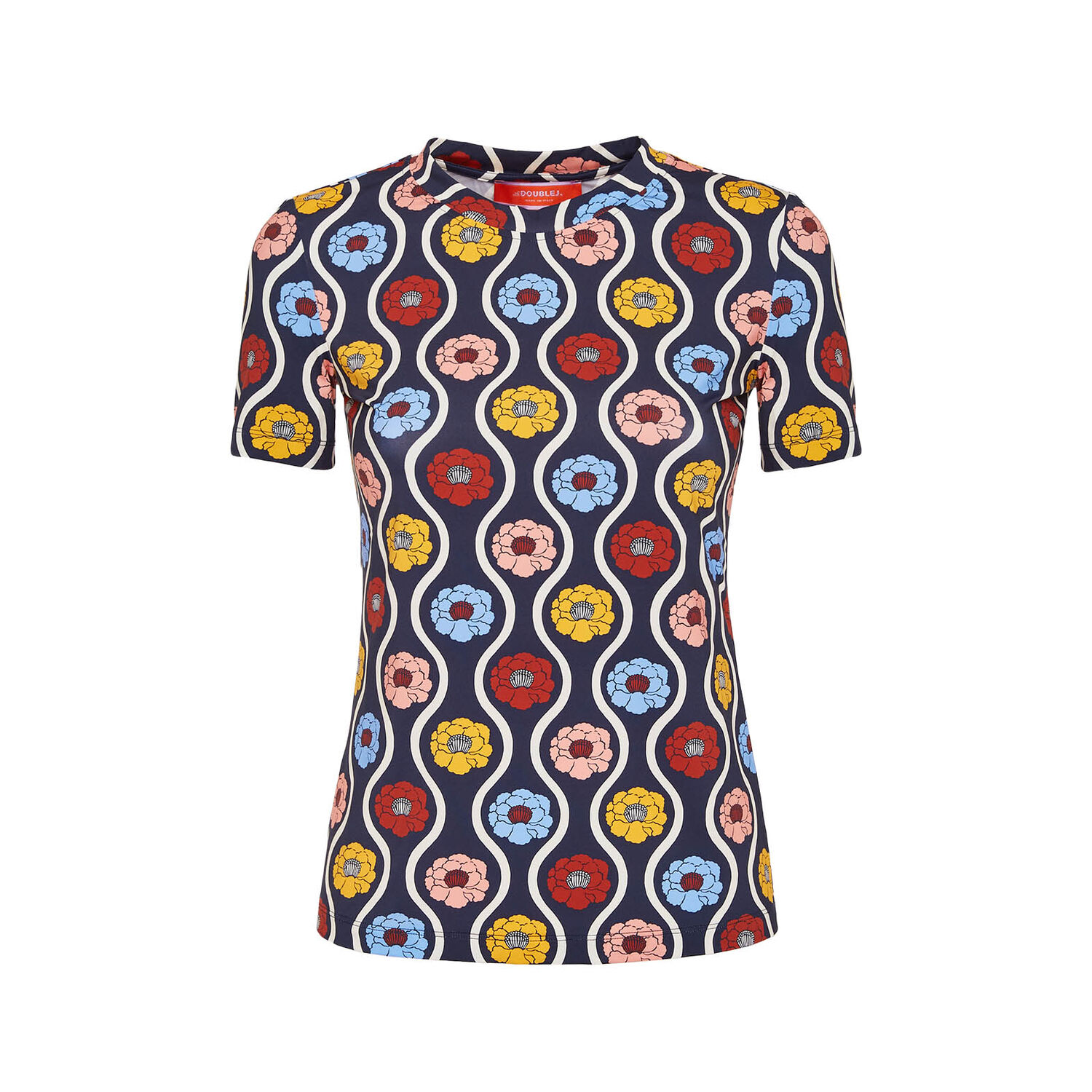 Shop La Doublej Jazzercize T-shirt In Whitsun Mini Blue