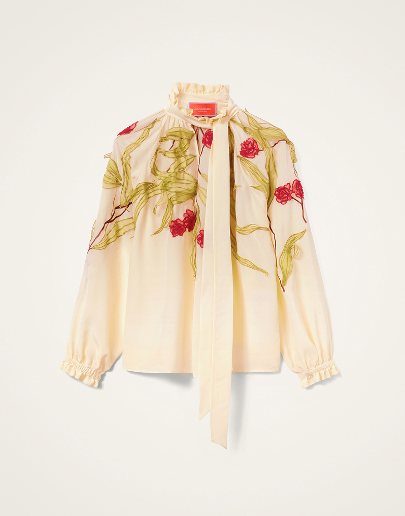 La DoubleJ Cerere Blouse La DoubleJ Cerere Blouse Bamboo Buttercream SHI0149EMB117BMB04WH09