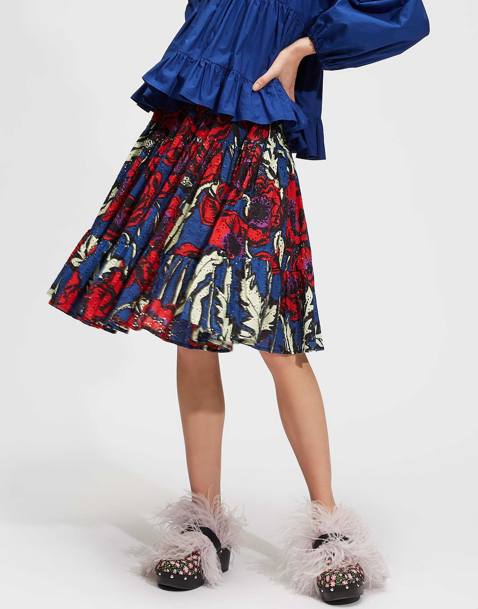 LaDoubleJ Love Skirt Big Blooms SKI0038SAN001PFI0001