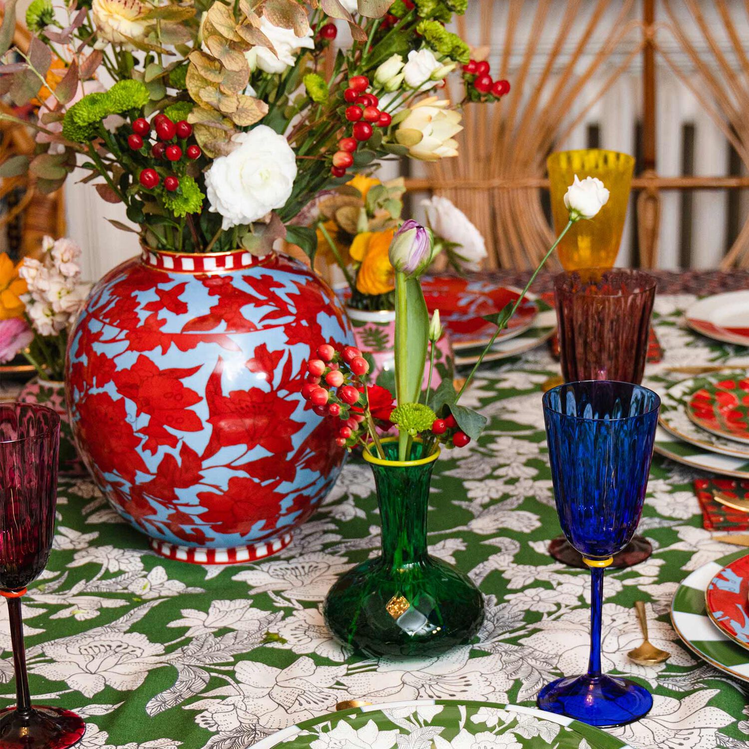 La Doublej Big Bubble Vase In Lilium Turchese