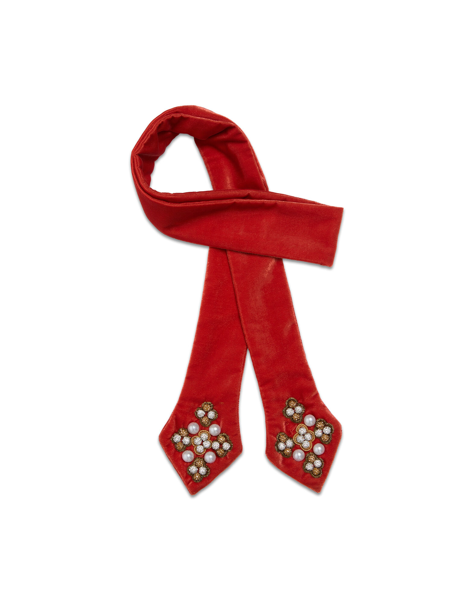 La DoubleJ Ella 2-Ways Stole Solid Orange HEB0021VEL015SOLIDOR02