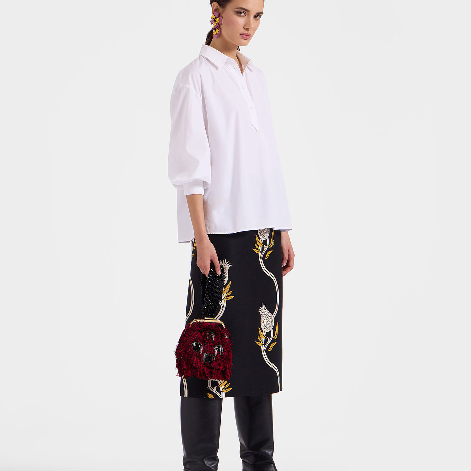 La Doublej Poet Shirt In Solid White