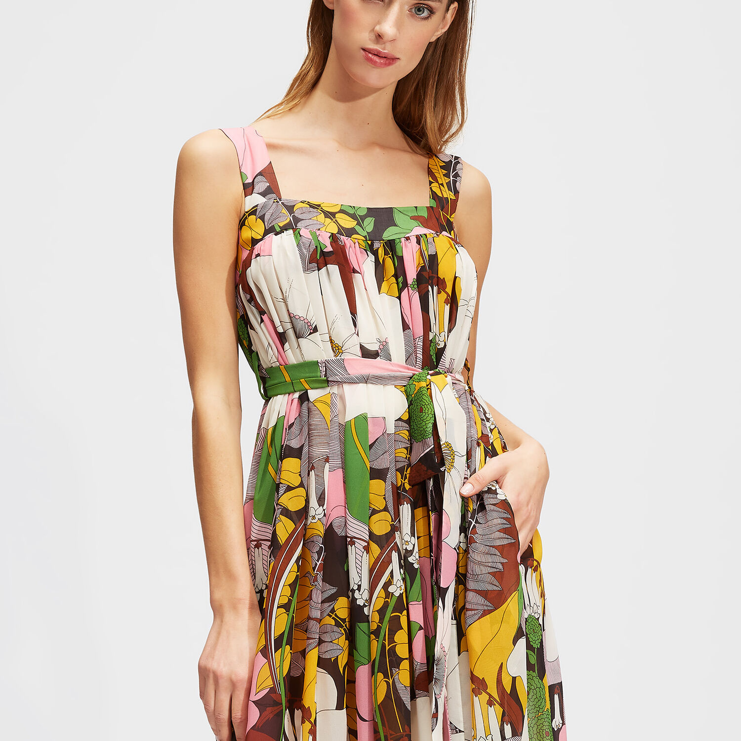 La Doublej Mimosa Floral Print Dress In Big Flower