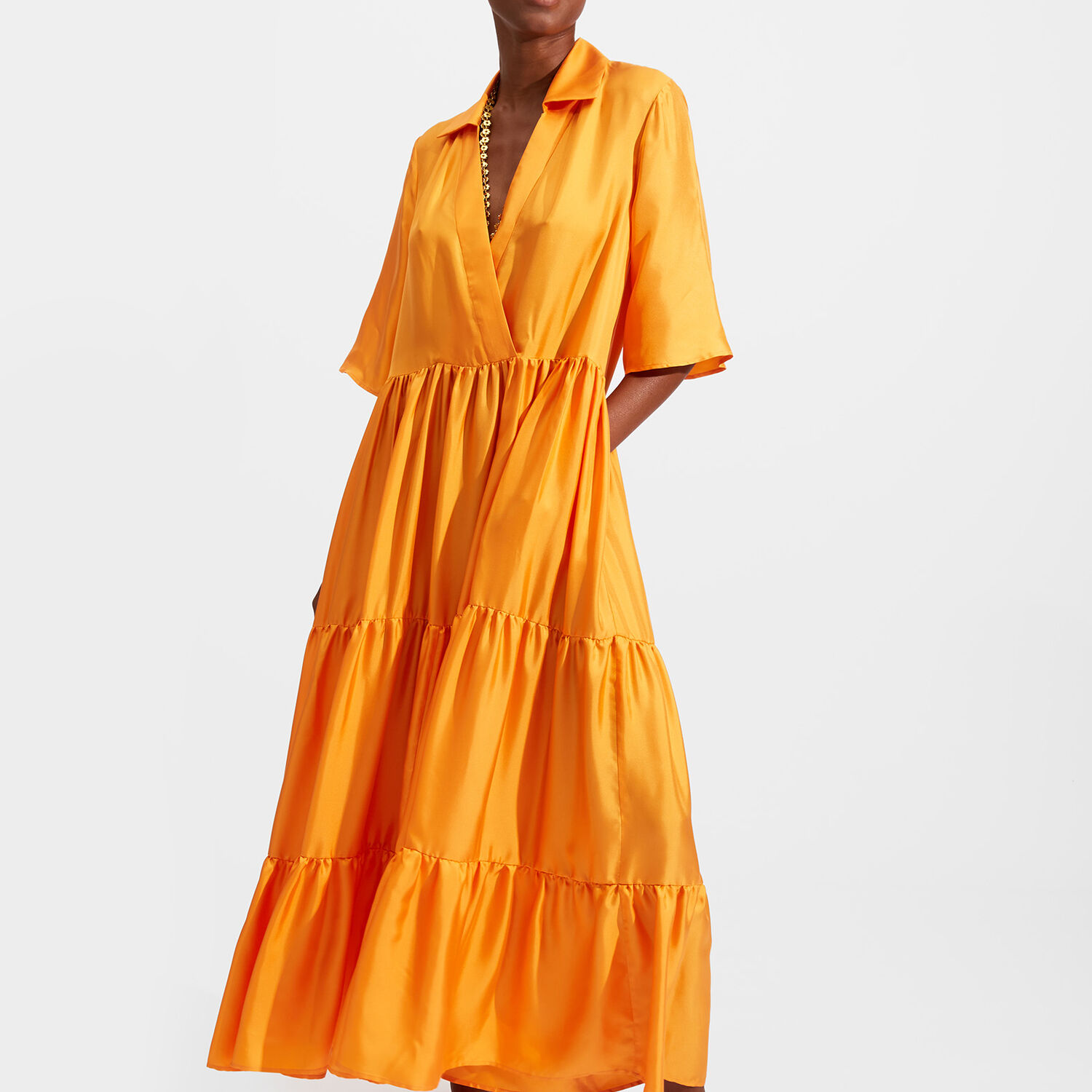 La Doublej The J Dress In T.unita Arancione