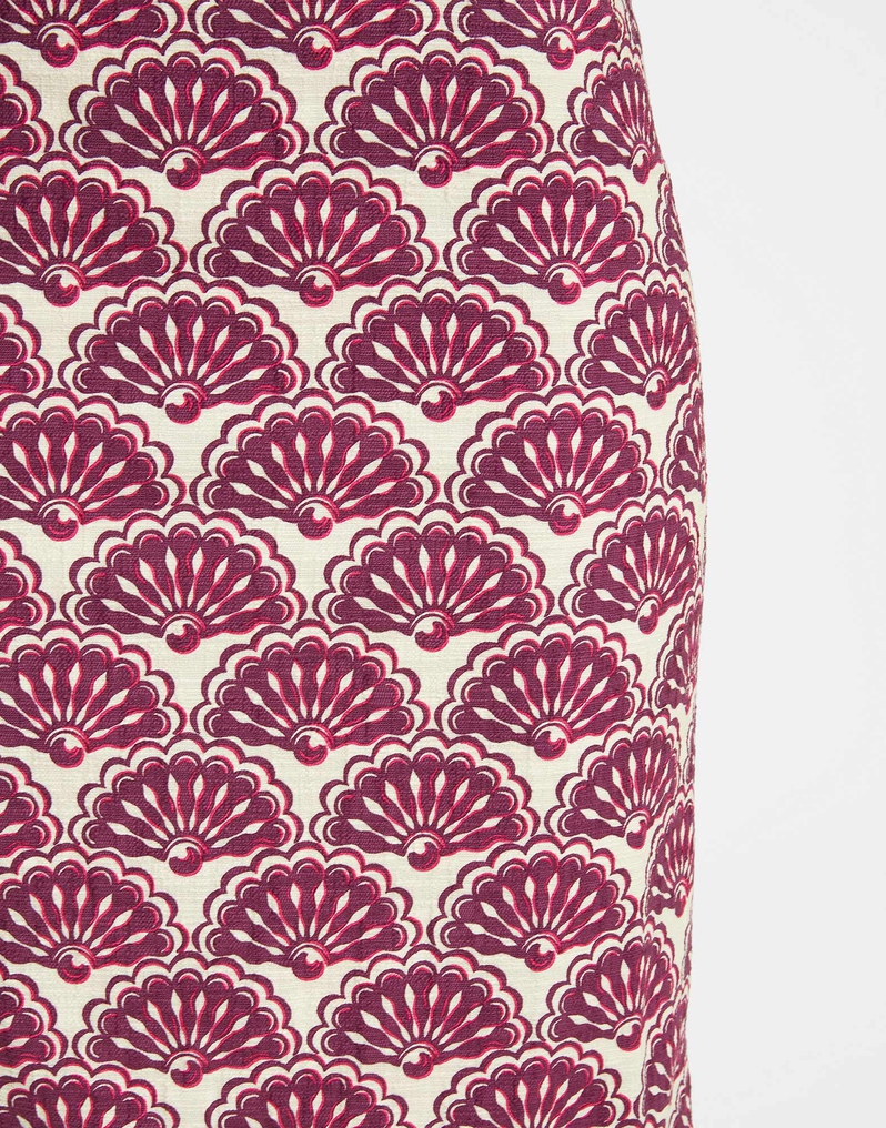 La DoubleJ Pencil Skirt La DoubleJ Pencil Skirt Fans Purple SKI0011COT005FAN01PU01