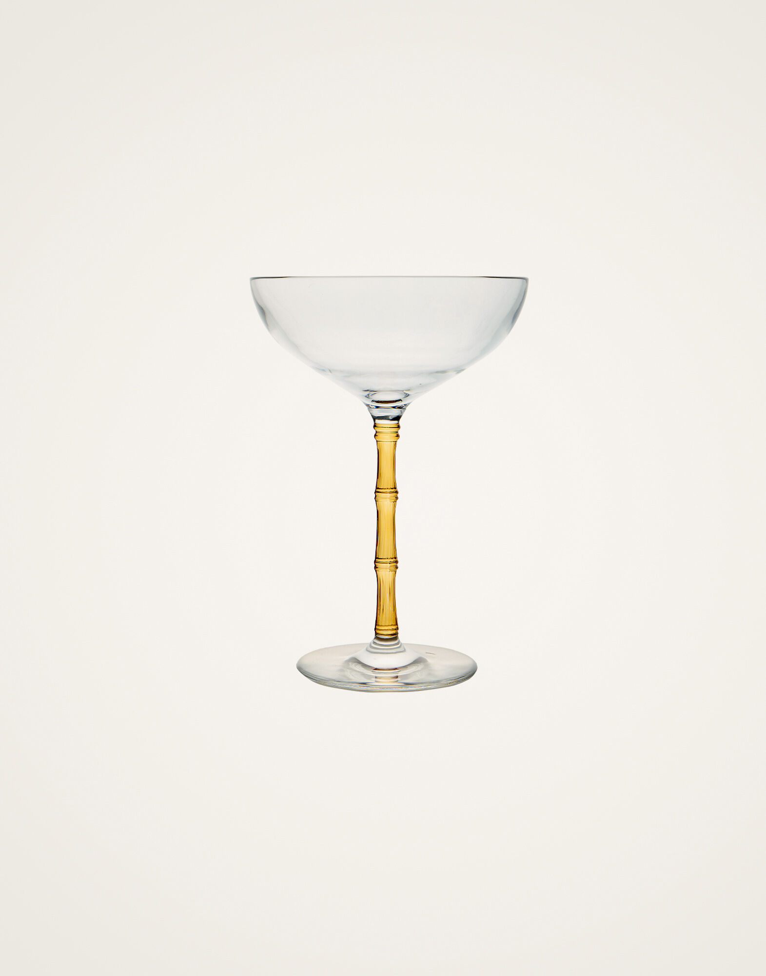 La DoubleJ Bamboo Coupe Set Of 2 Solid Amber GLA0047GLS002SOLIDYE10