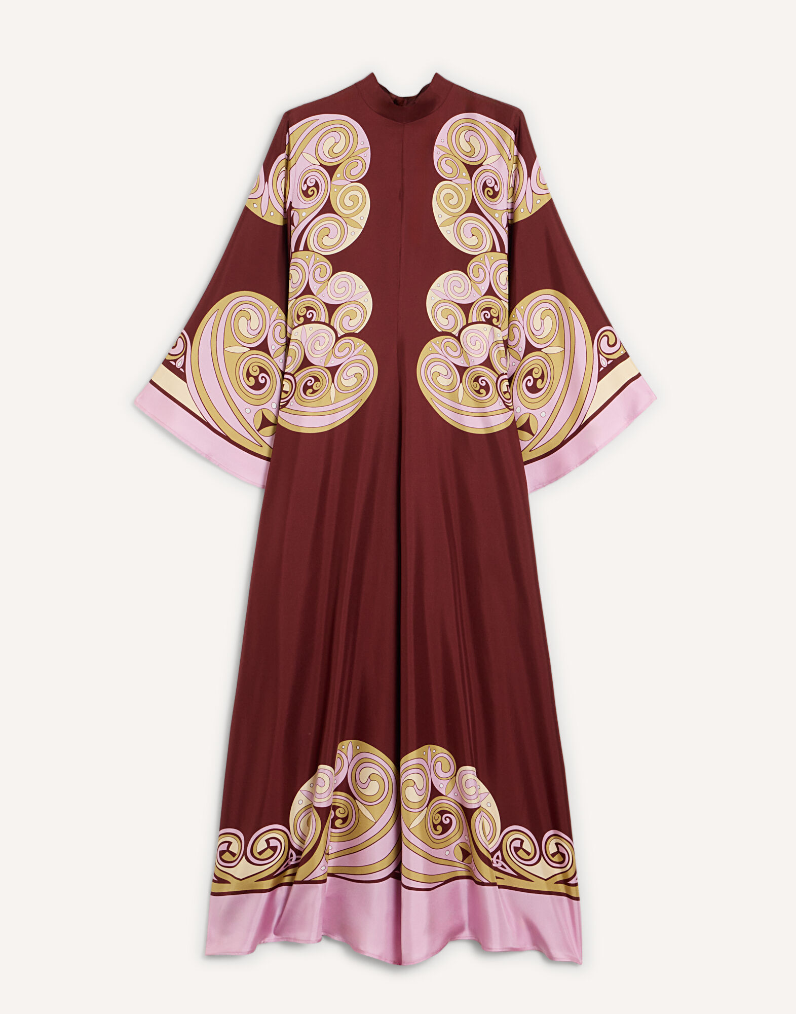 La DoubleJ Magnifico Dress Kells Swirl Plac&eacute;e Burgundy DRE0232SIL006KLS01RE07