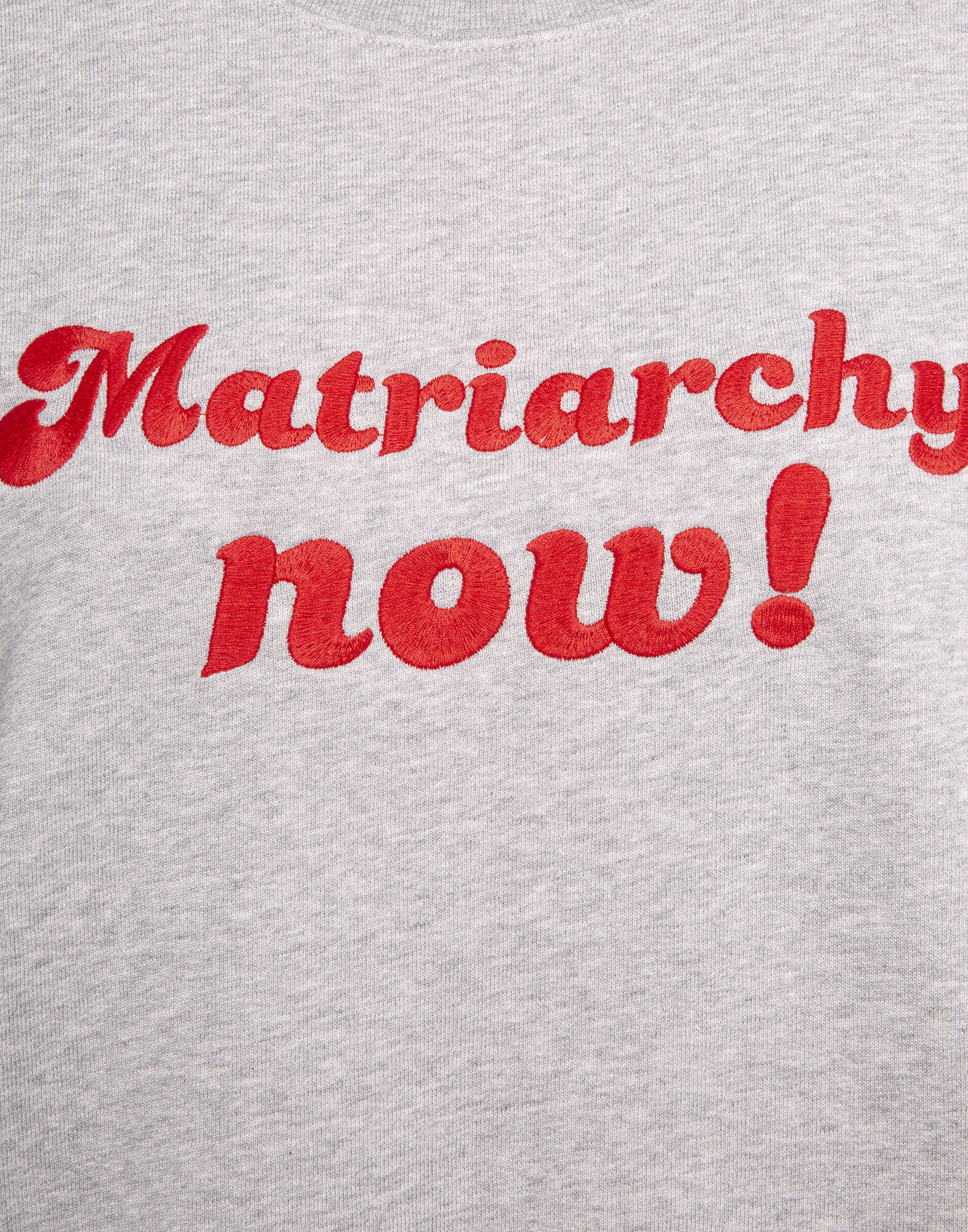 La DoubleJ &ldquo;MATRIARCHY NOW!&rdquo; Stand-up Sweatshirt T.Unita Grigio SWE0014JER026GRY0004