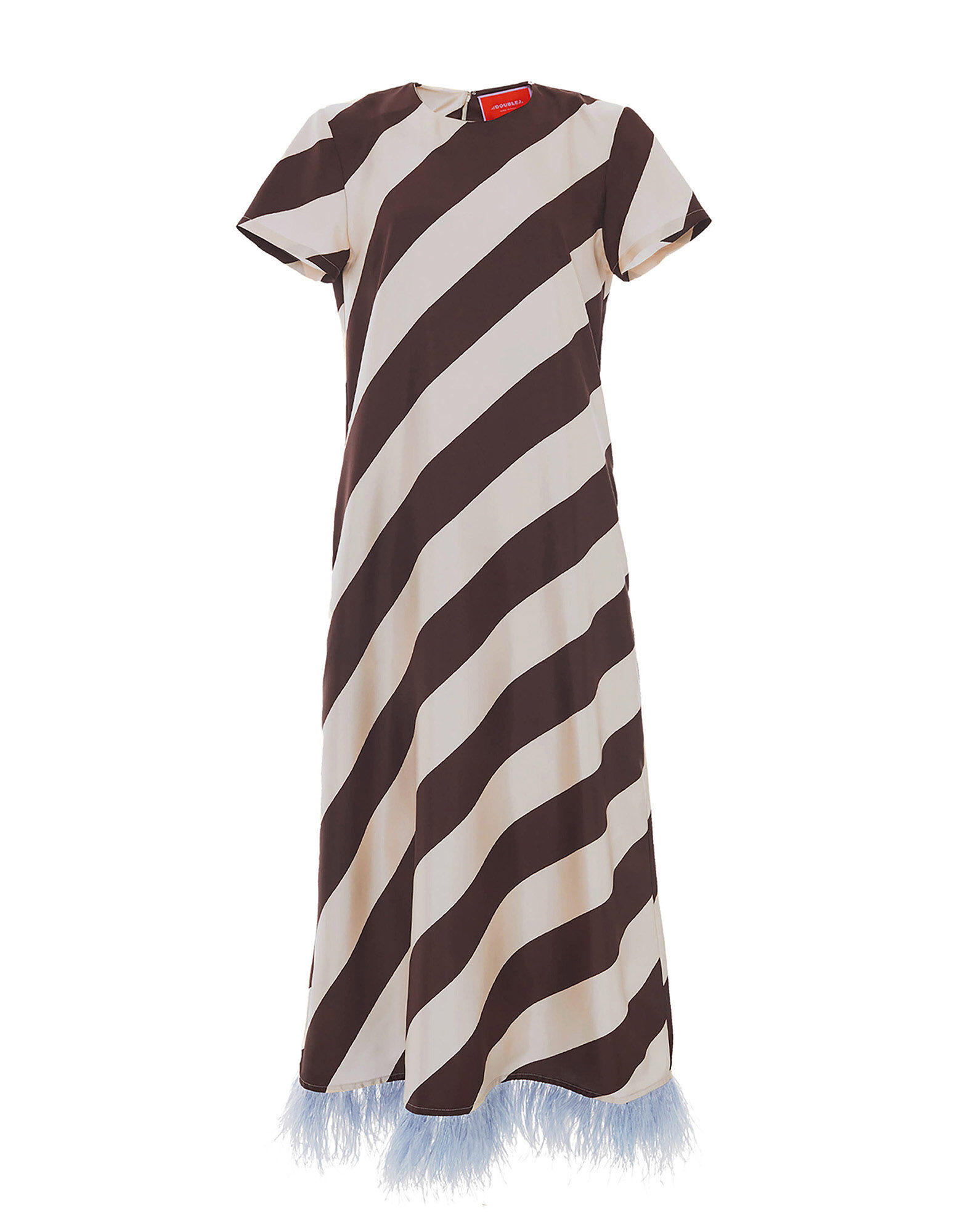 La DoubleJ Swing Dress (With Feathers) Veneziana DRE0316SIL001VNZ01BR07