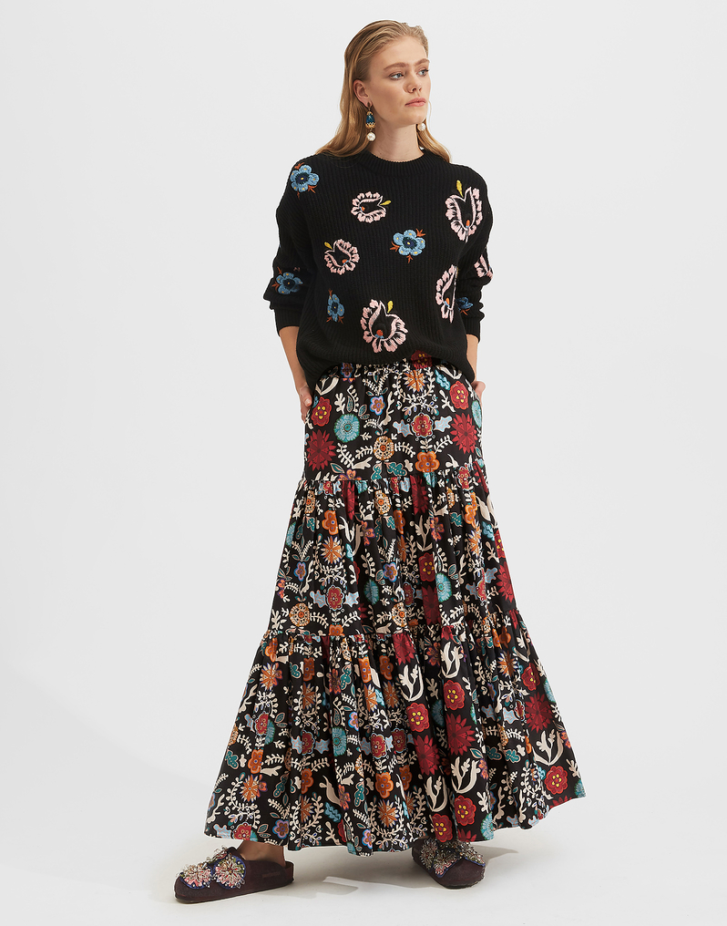 LaDoubleJ Big Skirt LaDoubleJ Big Skirt Fire Flower SKI0001COT001FIR0001