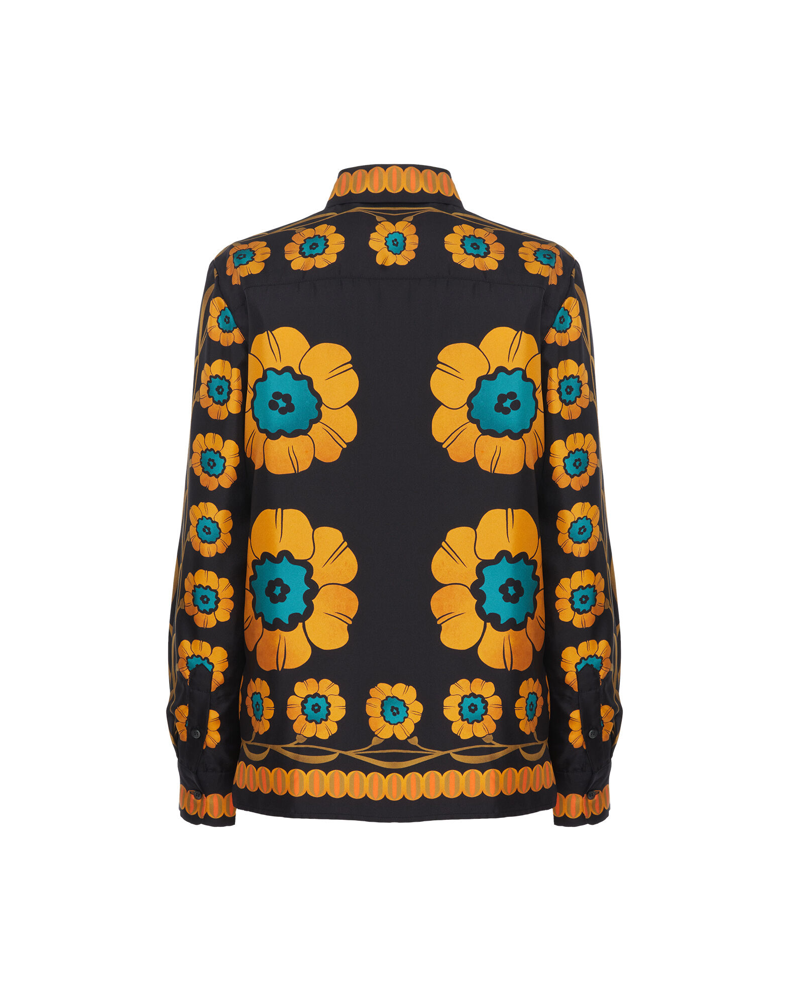 Boy Shirt in Daisychain Placée Orange for Women | La DoubleJ