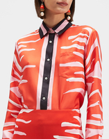La DoubleJ Boy Shirt Zebra Plac&eacute;e SHI0040SIL006ZEB0002