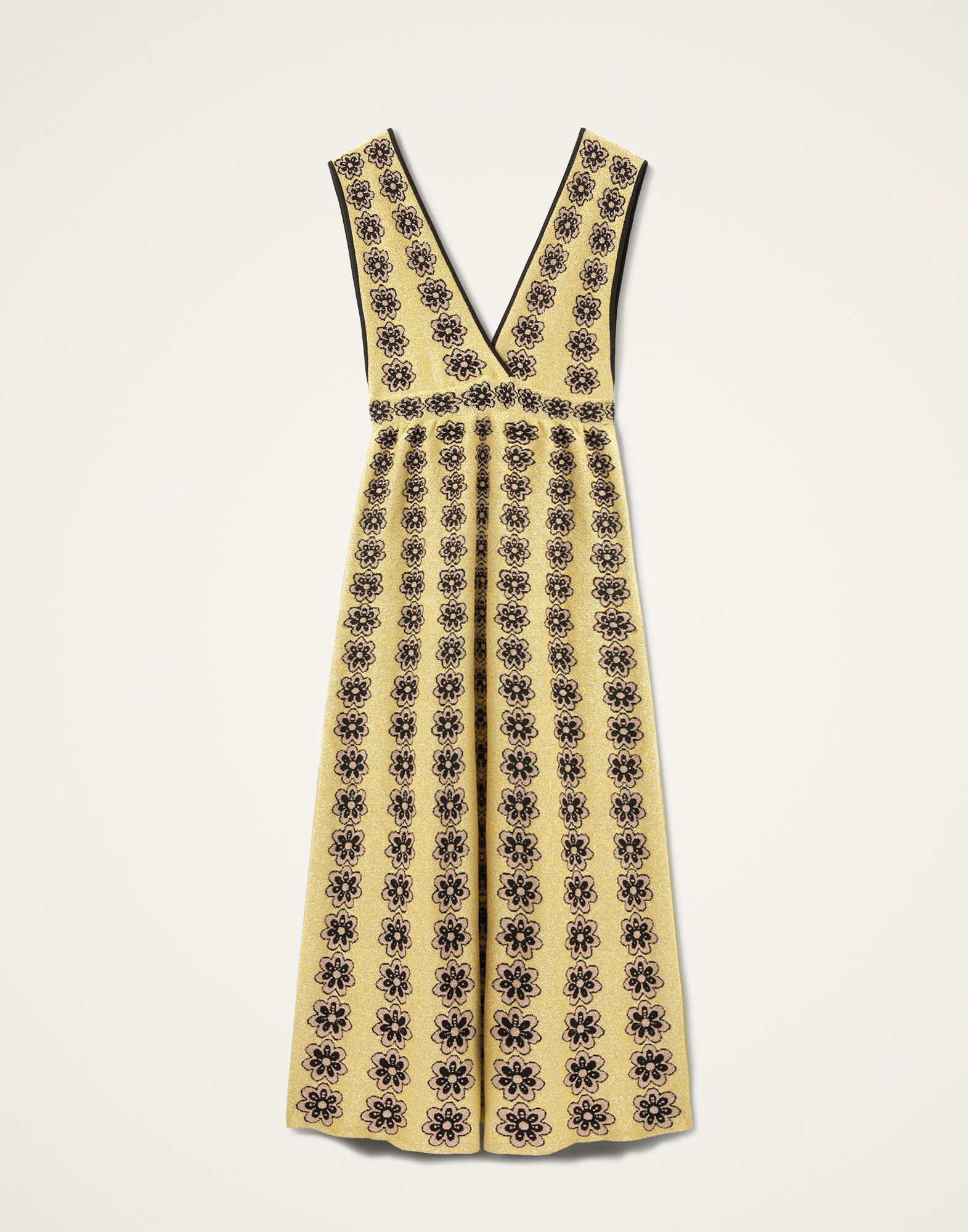 La DoubleJ Caper Dress Multicolor Gold & Pink DRE0919KNI162VA381PI01