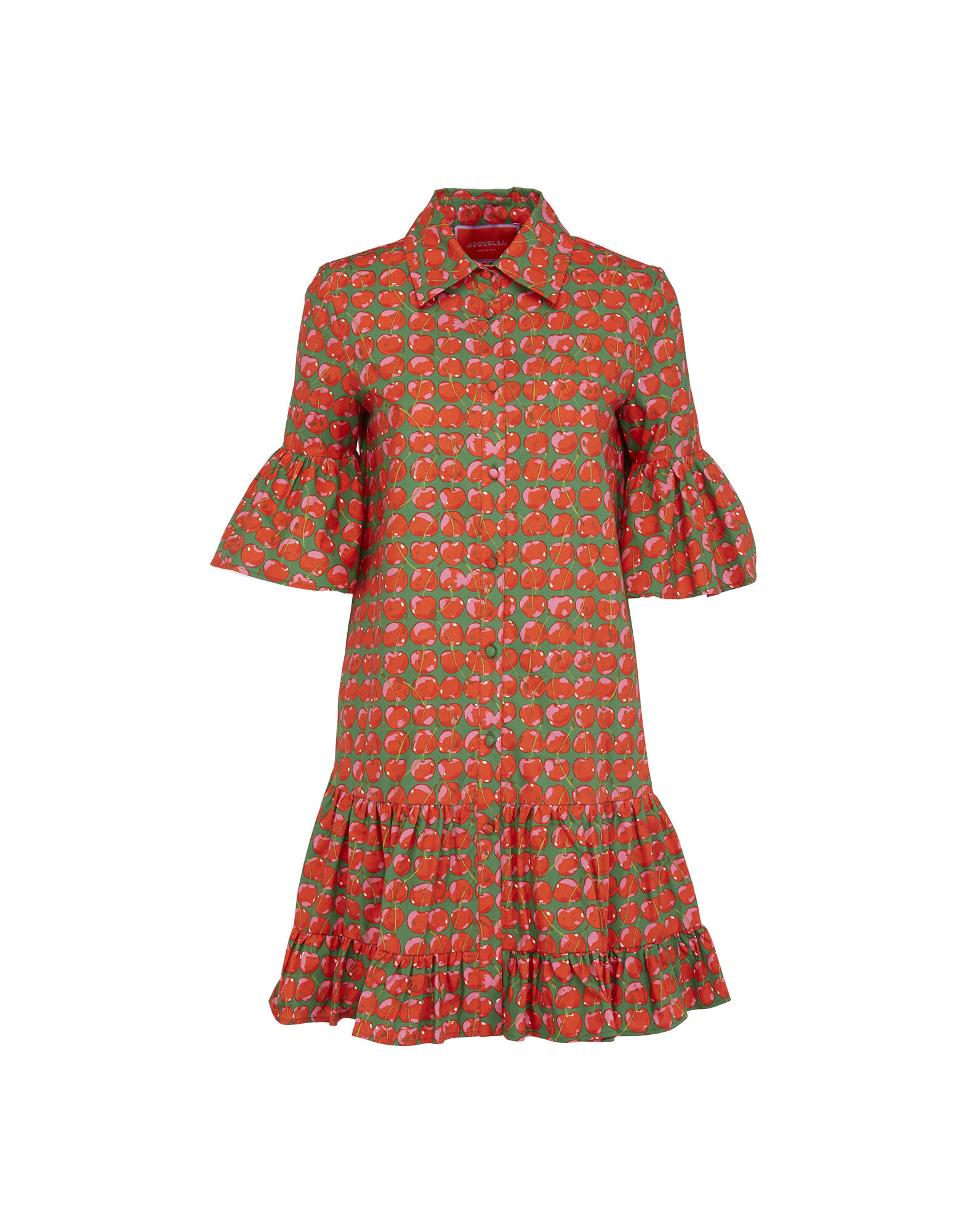 La DoubleJ Choux Dress Green Cherries DRE0193COT001CHY0001