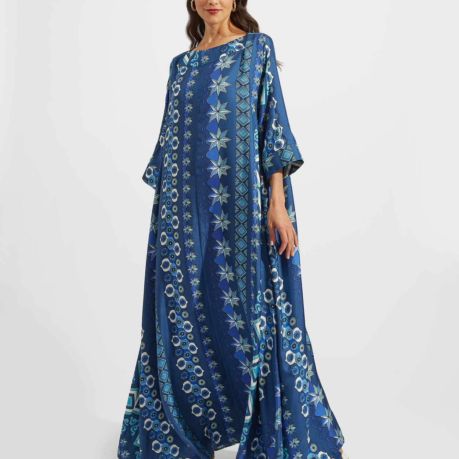 La Doublej Maxikleid Mit Muumu-print In Costiera