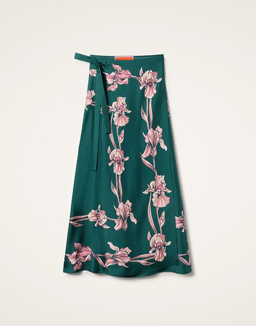 La DoubleJ Sarong Skirt La DoubleJ Sarong Skirt Iris Placée Dark Green SKI0122SIL006IRS07GR03