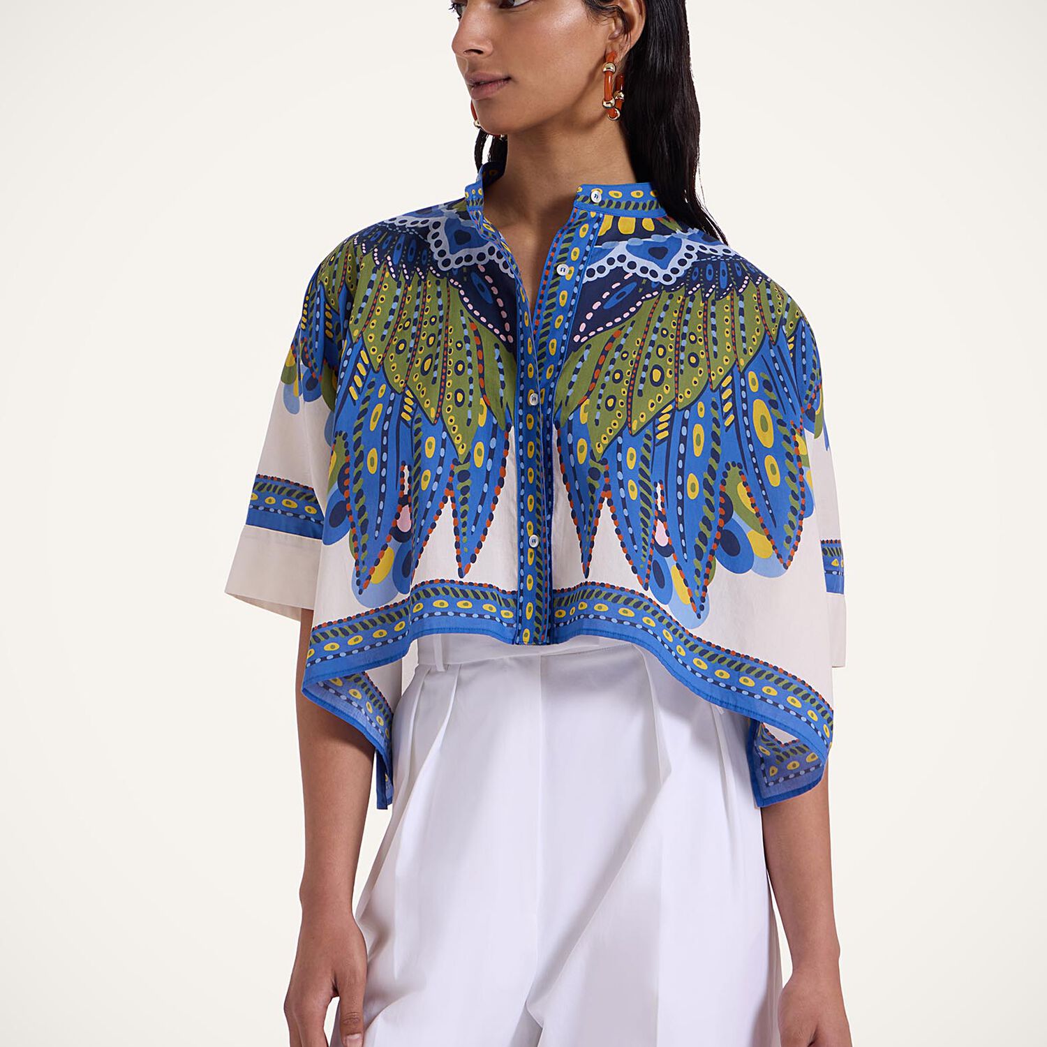 Shop La Doublej Mini Foulard Shirt In Chakra Placée Multicolor
