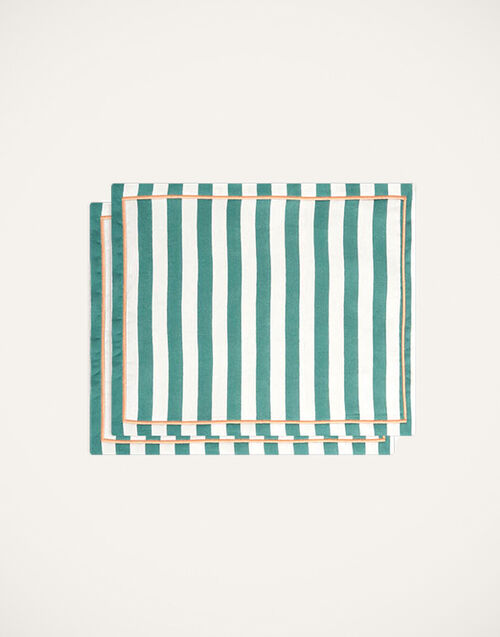 La DoubleJ Placemat Set Of 2 Riviera Green PMT0006LIN001RIV07GR02