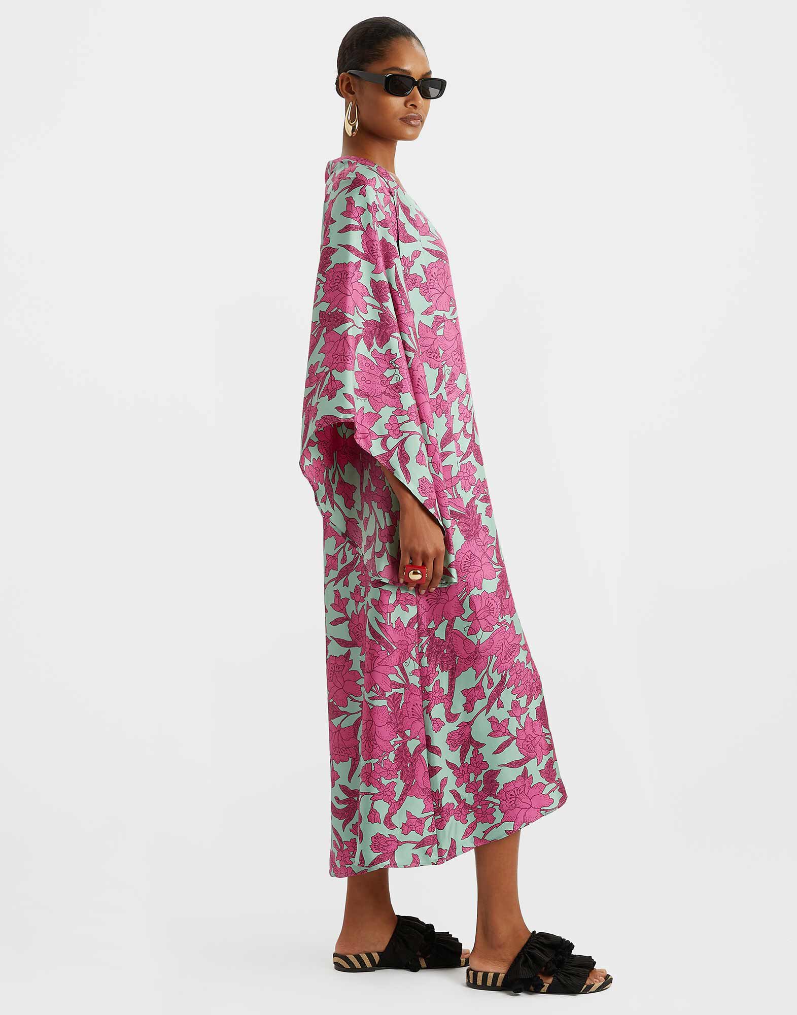 La DoubleJ Magnifico Midi Dress Lilium Purple DRE0702SIL001LIL01PU01