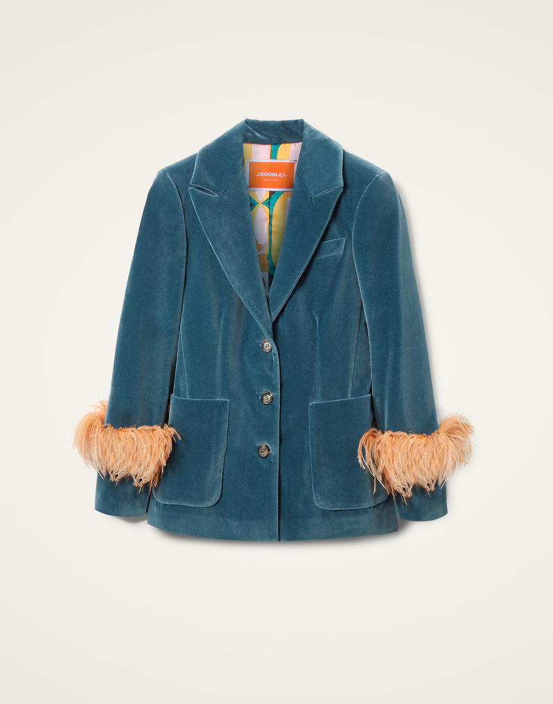 La DoubleJ Keaton Jacket La DoubleJ Keaton Jacket Light Blue JAC0073VEL011SOLIDBU01