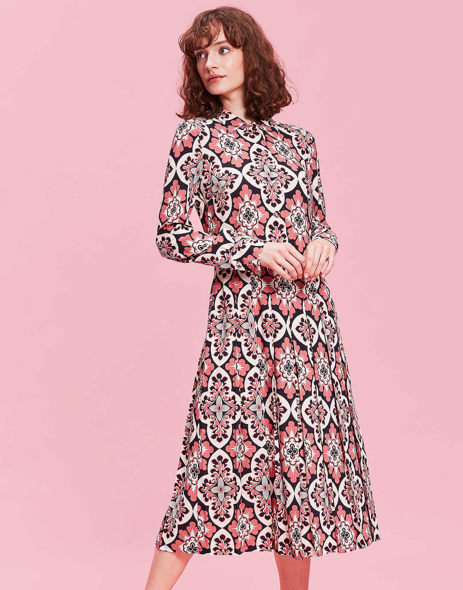 LaDoubleJ Chemisier Dress Palazzo Rosa DRE0025VIS001PAL0002