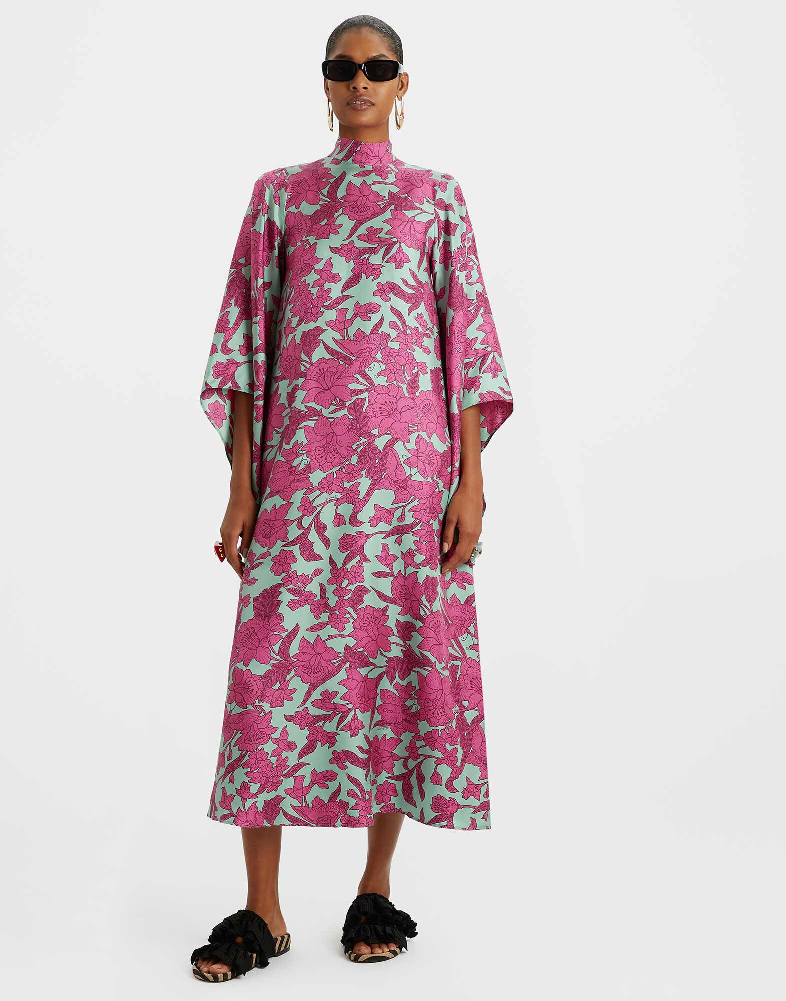 La DoubleJ Magnifico Midi Dress Lilium Purple DRE0702SIL001LIL01PU01