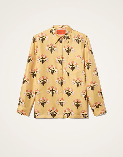 La DoubleJ Boy Shirt Florette Yellow SHI0001SIL001FLO05YE02