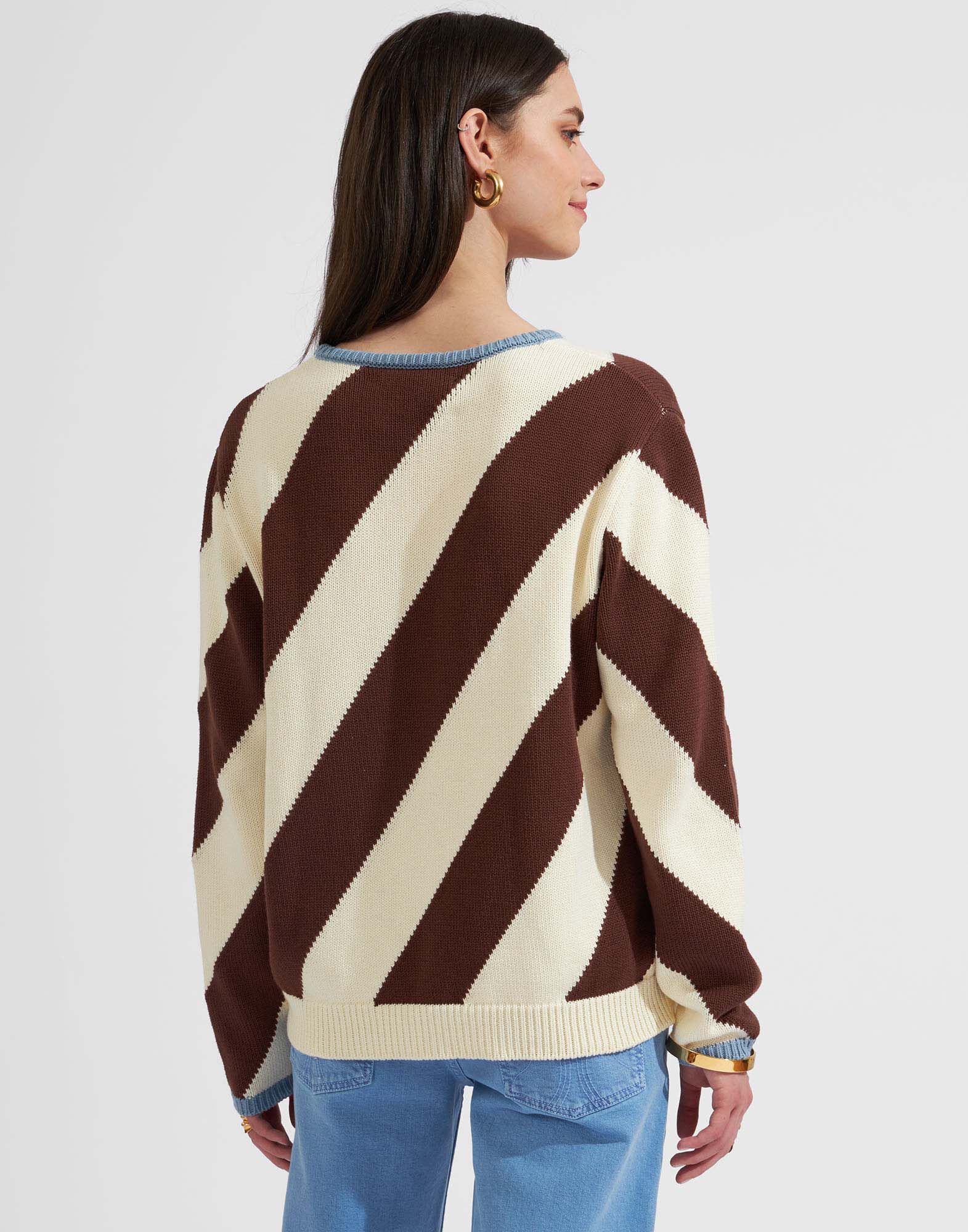 La DoubleJ Veneziana Sweater Chocolate PUL0154KNI086VA176BR07