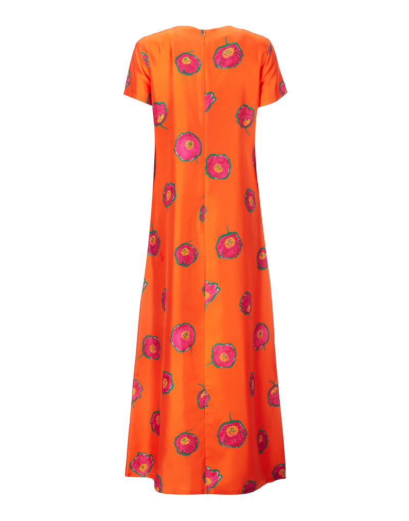 La DoubleJ Swing Dress La DoubleJ Swing Dress Papaveri Arancio DRE0001SIL001PAP0002