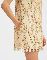 La DoubleJ Mini Swing Dress Embroidered Primavera Cream DRE0683COT051PRI01WH03