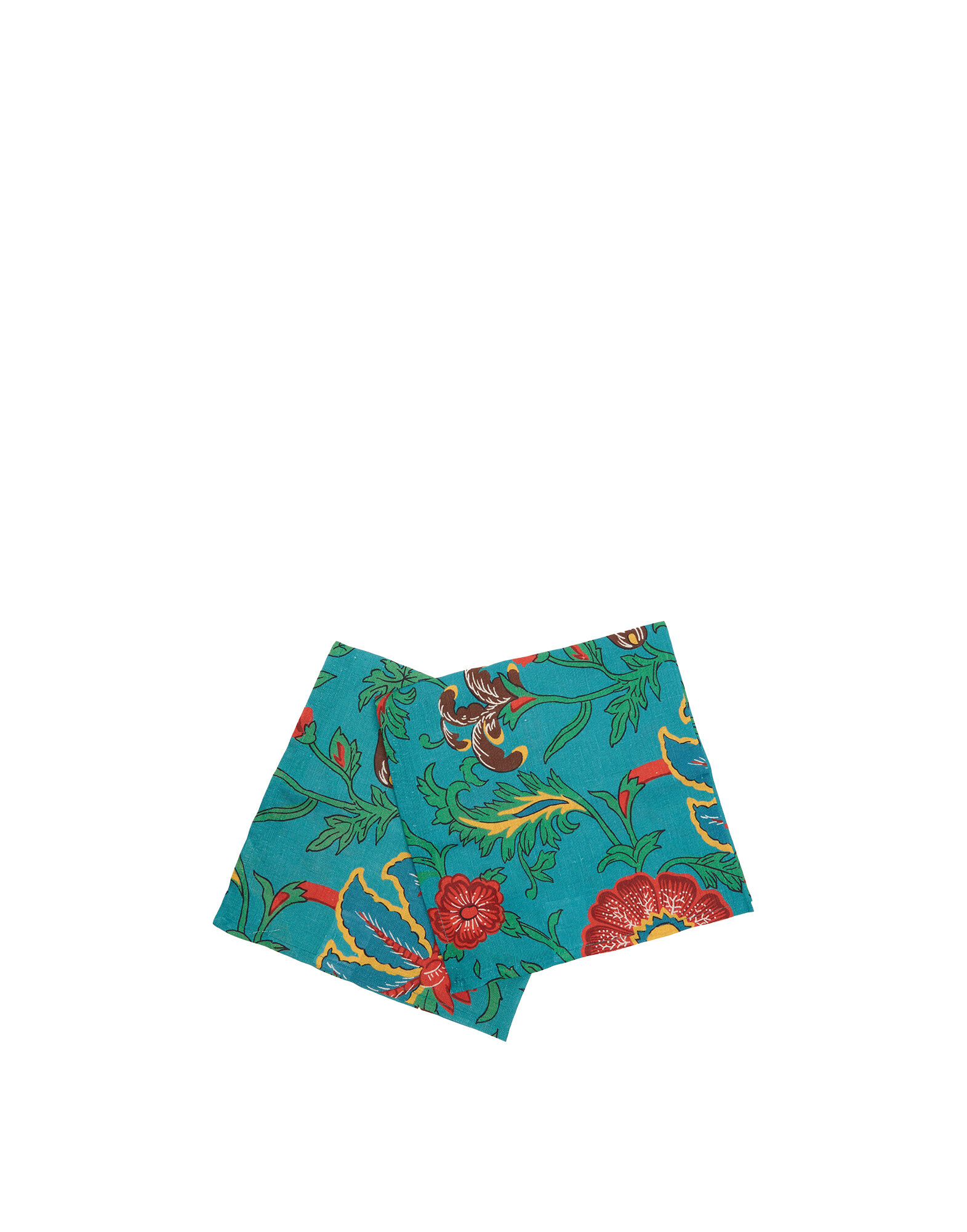 La DoubleJ Large Napkins Set Of 2 Dragon Flower Turchese NAP0006LIN001DRA0005