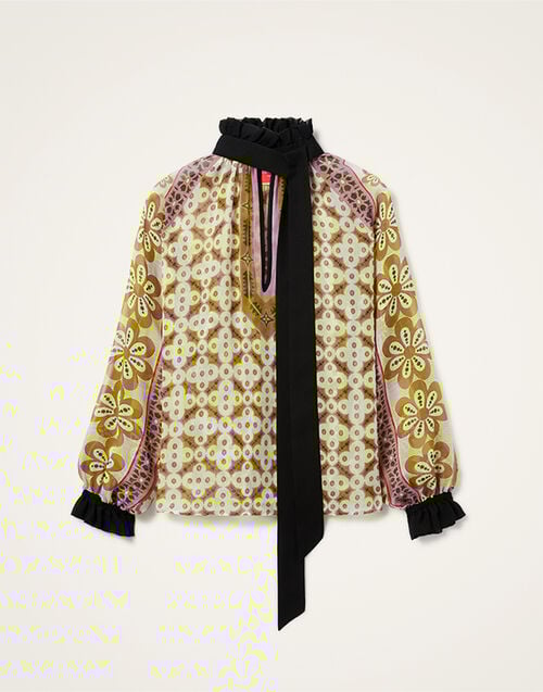 La DoubleJ Cerere Blouse La DoubleJ Cerere Blouse Pagoda Placée Pink SHI0086SIL014PAG01PI01