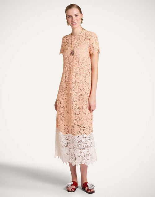 La DoubleJ Super Swing Dress Solid Apricot DRE1065LAC013SOLIDOR11