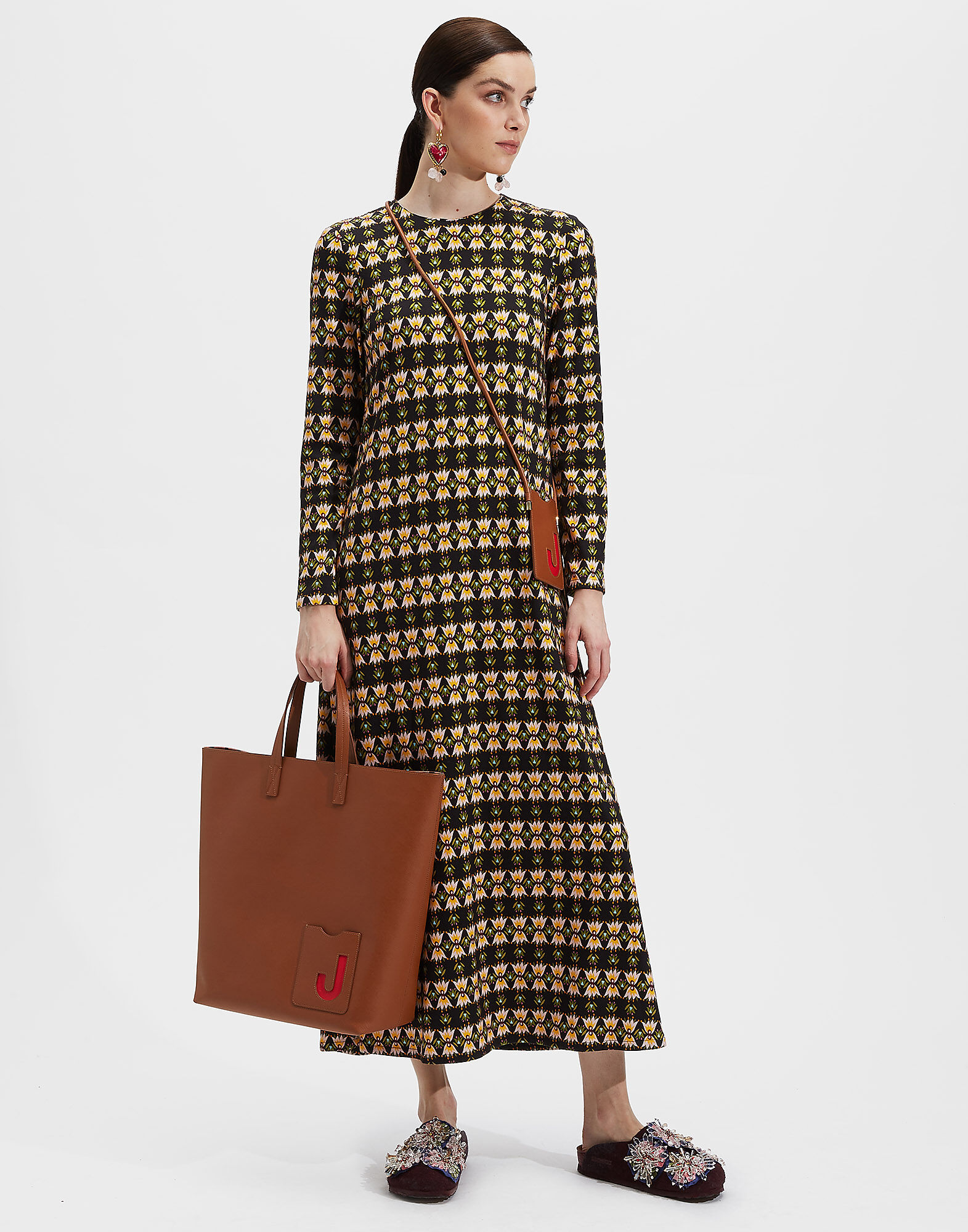 LaDoubleJ Long Sleeve Swing Dress Bacetto DRE0184JER007BAC0001