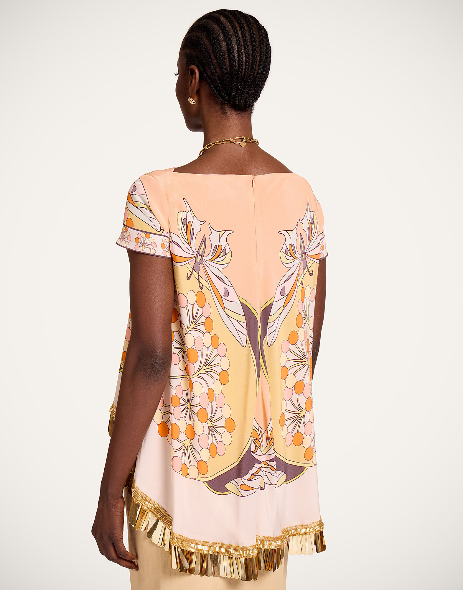 La DoubleJ La Scala High Top Florette Plac&eacute;e Pale Pink TOP0194CRE010FLO08PI02