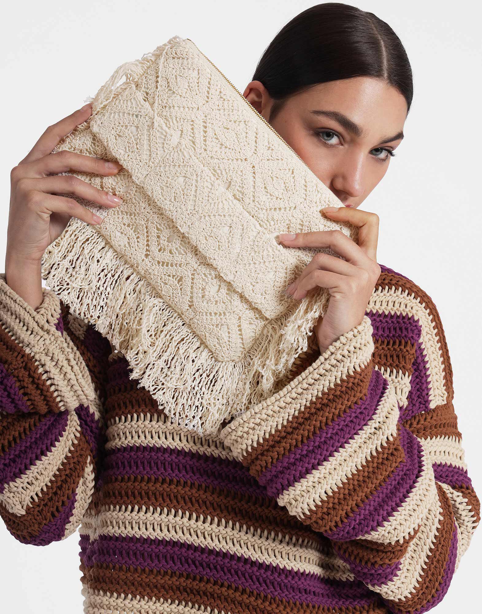 La DoubleJ Hand Pochette Plaza Cream BAG0059JCQ080PLA03WH03