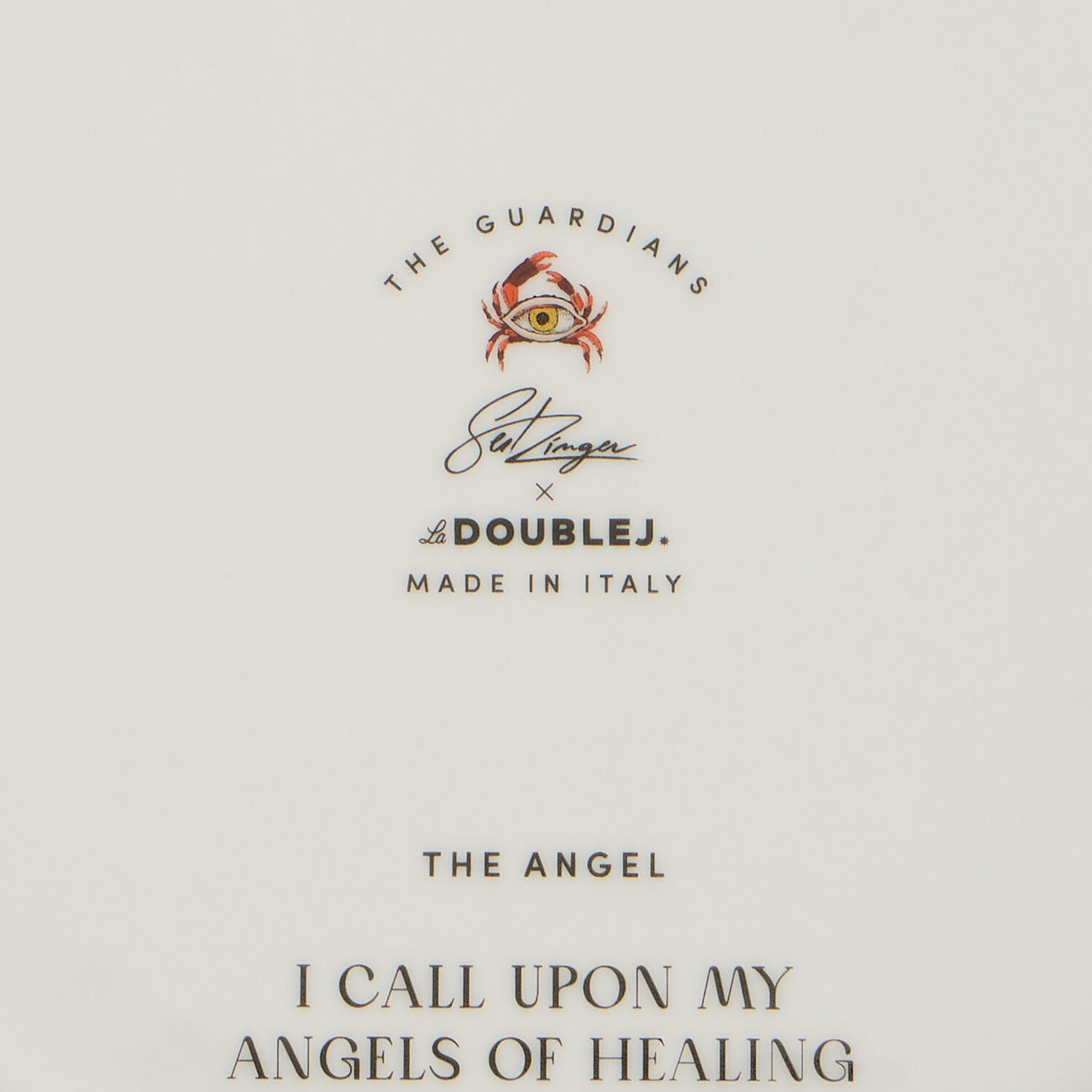  La Doublej Decorative Objects Women - Decorative Plate The Angel Brown One Size 100% Porcelain 