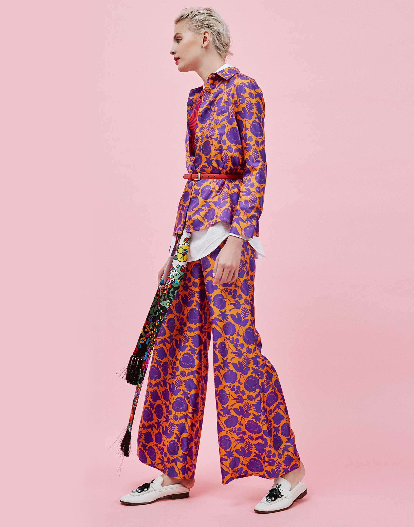 LaDoubleJ Palazzo Pants Ceramica Arancio TRO0003SIL001CER0003