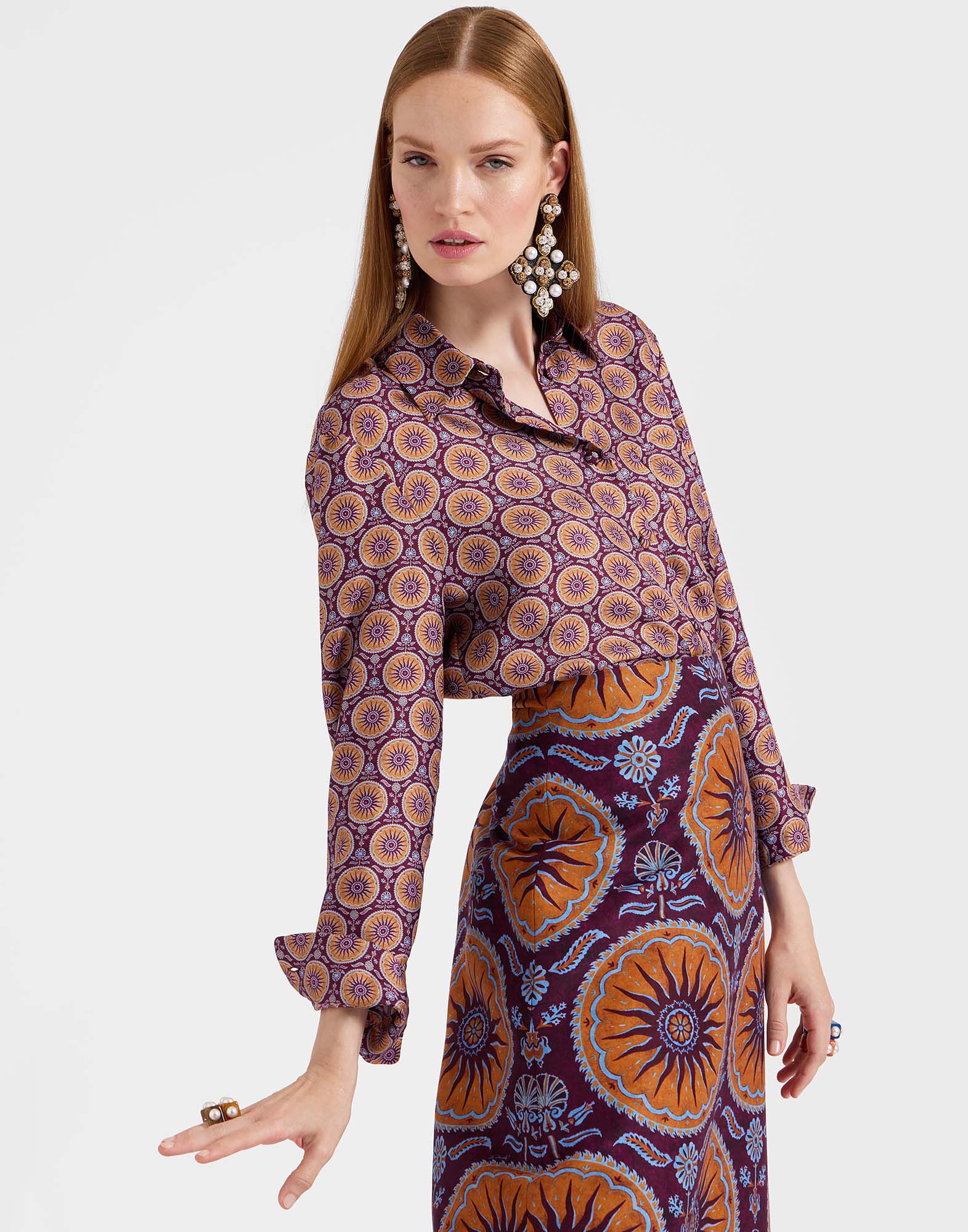 La DoubleJ Boy Shirt Sovereign Mini Purple SHI0001SIL001SOV02PU01