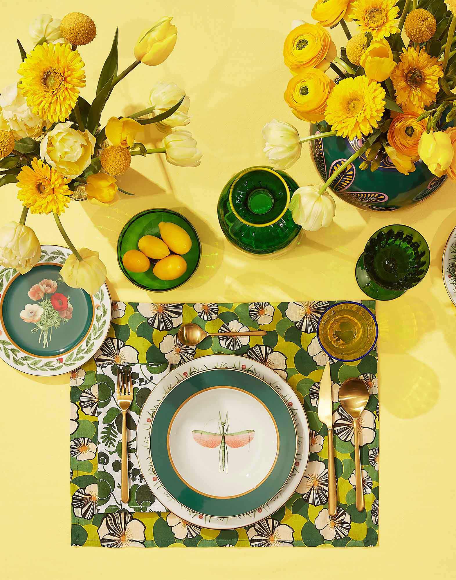 La DoubleJ Placemat Set Of 2 Ninfea TBM0001LIN001NIN0001