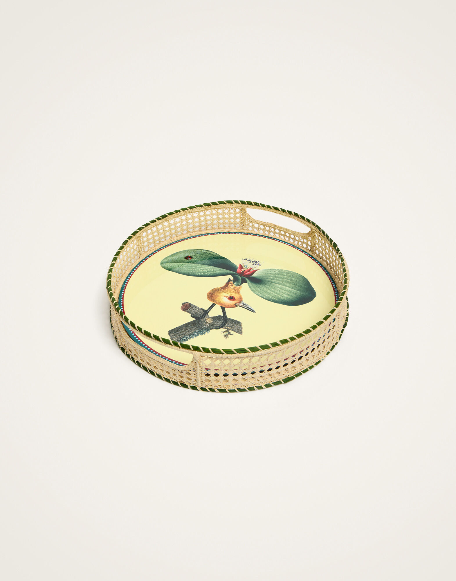 La DoubleJ Disk Placemat Leafflyer Pale Yellow PMT0016CRK001LEF01YE08