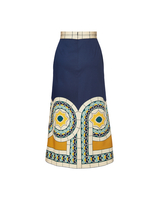 La DoubleJ Baia Skirt Mudejar Plac&eacute;e Blue SKI0081COT037MUD01BU03